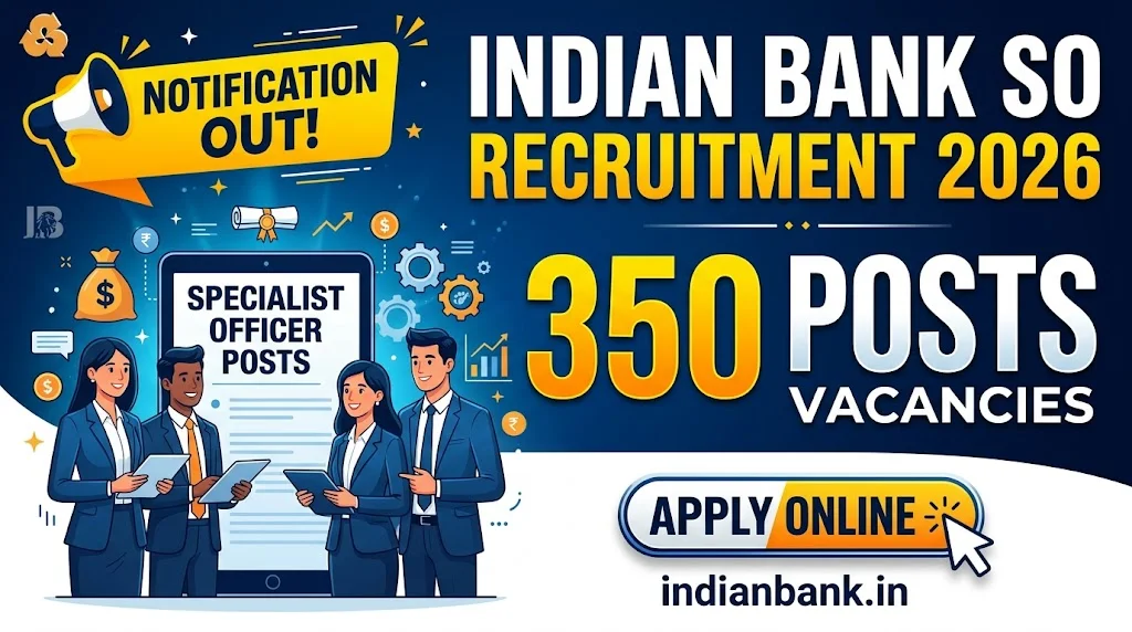 Indian Bank SO Recruitment 2026 Notification Out for 350 Posts, Apply Online Now @ indianbank.in 1 Indian Bank SO Recruitment 2026