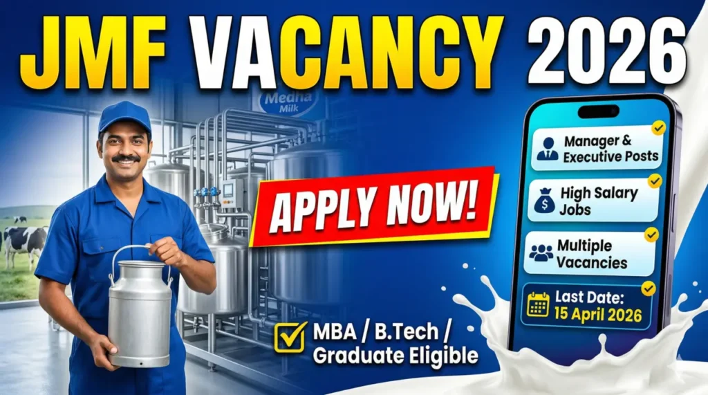 Jharkhand Milk Federation Recruitment 2026: Apply Now for Manager, Assistant & Executive Posts | Medha Vacancy Details 1 Jharkhand Milk Federation Recruitment 2026