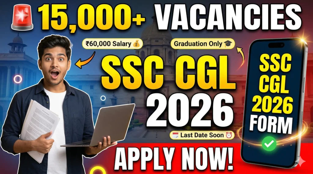 SSC CGL 2026 Notification: 15,000+ Vacancies, Apply Online Date, Eligibility, Full Details 1 SSC CGL 2026 Notification